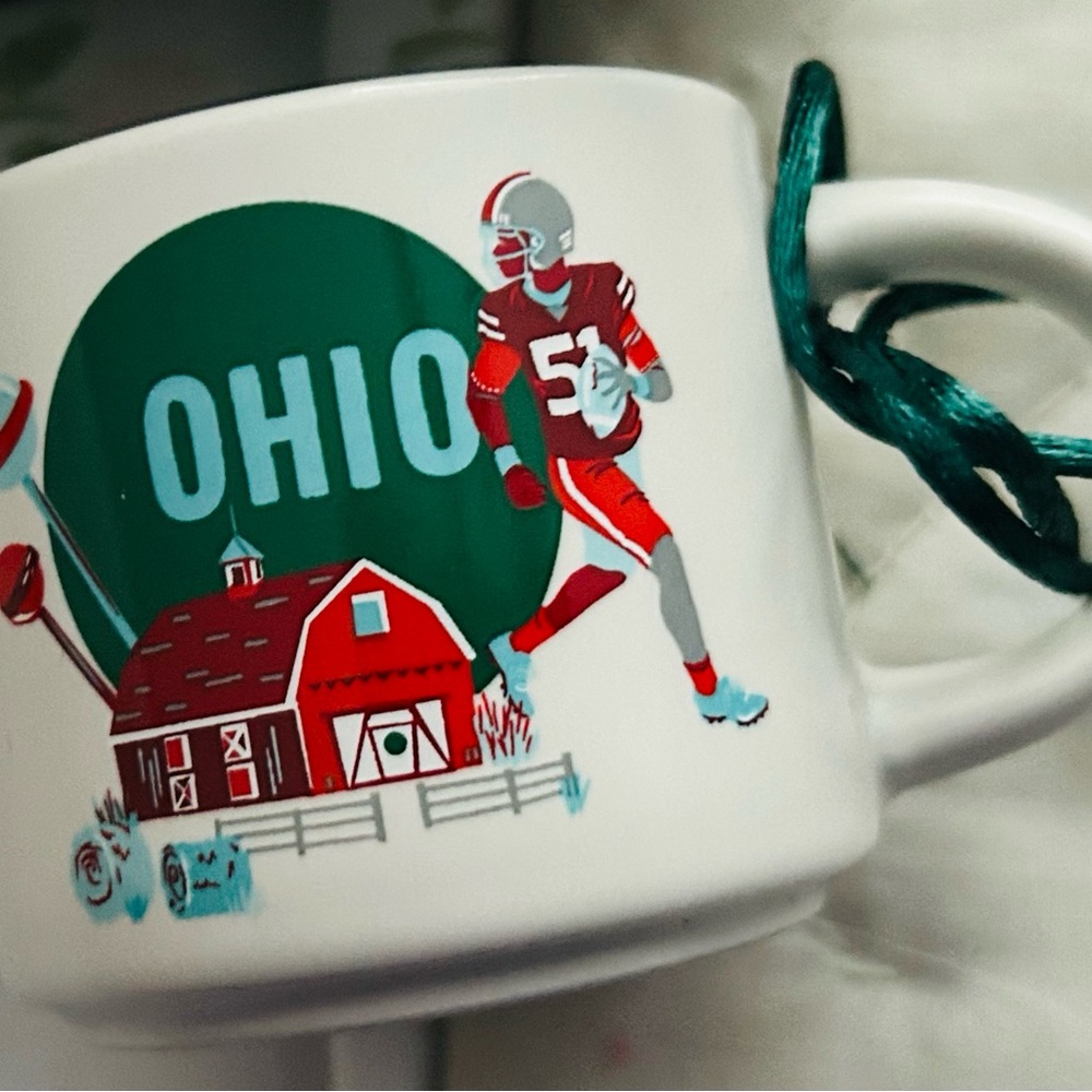Starbucks OHIO Discovery mini-mug ornament in box